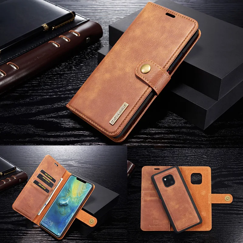 Роскошный Ретро Кожаный съемный чехол-кошелек для huawei mate 20 30 P30 Pro Lite P20 Pro P10 mate 20 слот для карт чехол-подставка