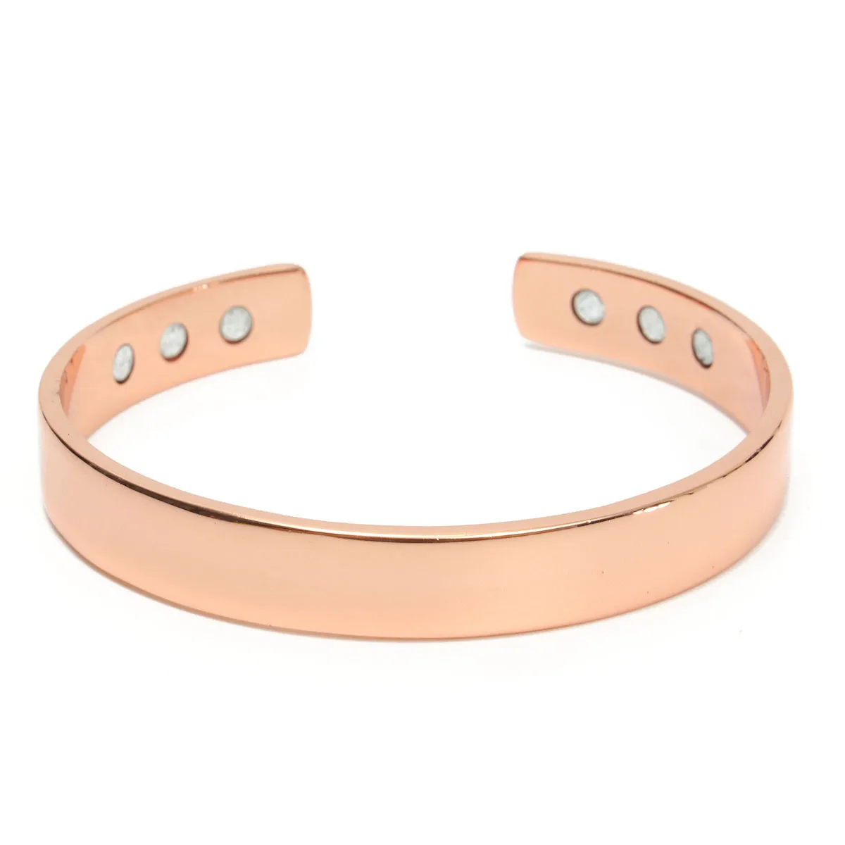 Copper Magnetic Wrist Bangle Bracelet For Pain Relief Rheumatic Arthritis Men Women Bangle With 6 Holes Magnets Health Balance