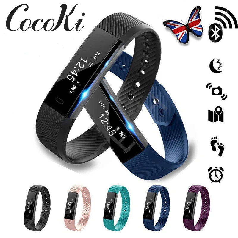 ID115 Смарт фитнес-браслеты трекер умный Браслет Шагомер Bluetooth Smartband