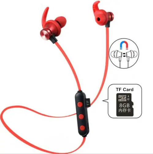 Bluetooth 4 2 наушники гарнитура с поддержкой TF-карты магнитные наушники-вкладыши для