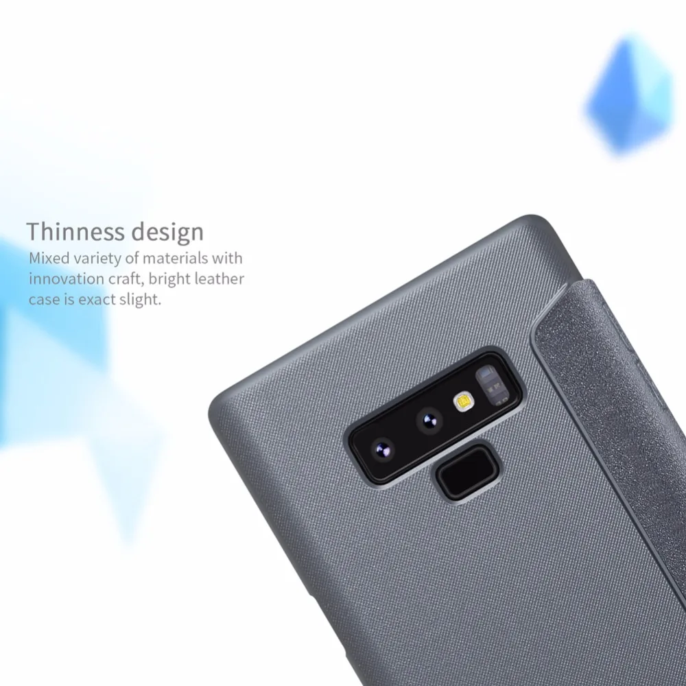 Чехол для samsung Galaxy Note 9 Note9 Nillkin Sparkle Искусственная кожа откидной крышки с розничной