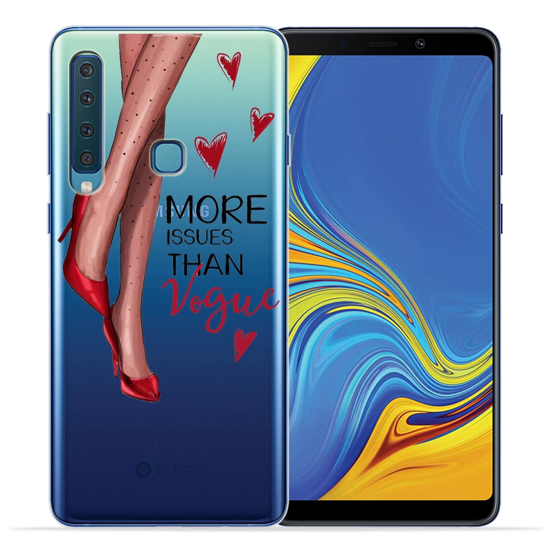 Модный чехол на высоком каблуке для девушек Samsung A9 2018 мягкий из ТПУ A6 A7 A8 Plus A3 A5 2016