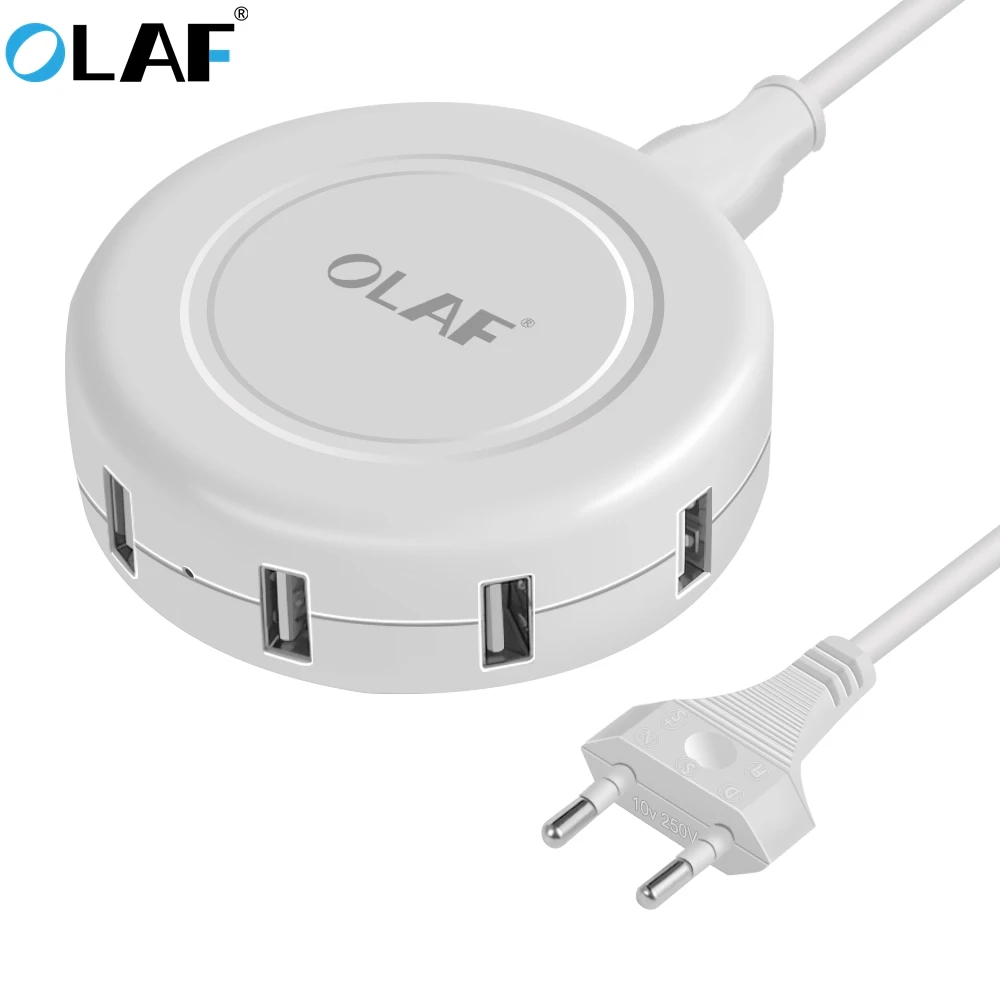 Олаф 6 Порты USB Зарядное устройство для iPhone 8 7 Plus iPad несколько стены зарядки ЕС Plug