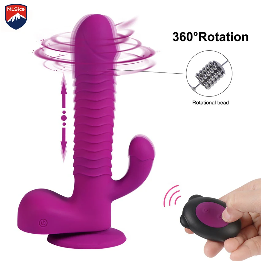 MLSice G spot вибратор в виде фаллоимитатора для Для женщин клиторальный и анальная