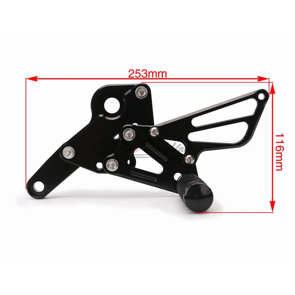 CNC алюминиевый мотоцикл задние регулируемые наборы ножные для Yamaha MT09 Mt 09 2014