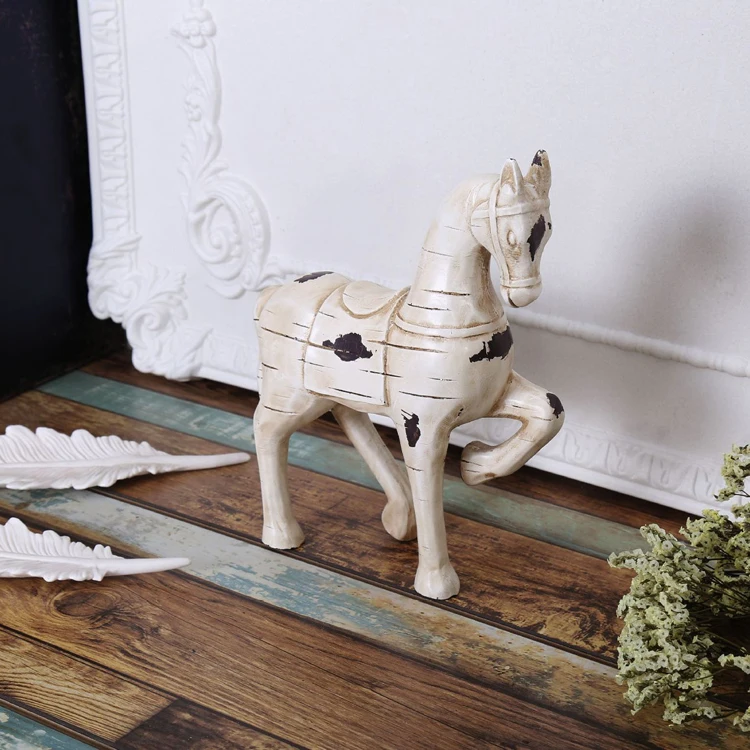 Ретро деревянная лошадь домашнее украшение предметы для гостиной офиса стиль