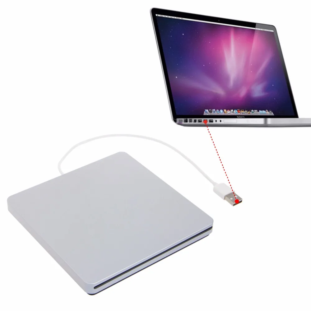 Корпус внешнего USB CD DVD RW для оптического привода Macbook Pro Air|Оптические дисководы| |