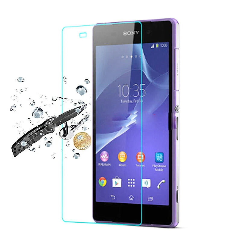 Pushingbest 9 H 0.3 ММ Передняя Закаленное Стекло Защитного Экрана Для Sony Xperia Z3 Compact Z5 Z4 Z2 Z1