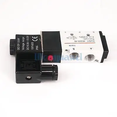 DC12V 4V210 08 1/4 &quotBSPT воздушный клапан 5 портов 2 Позиции соленоида для пневматической
