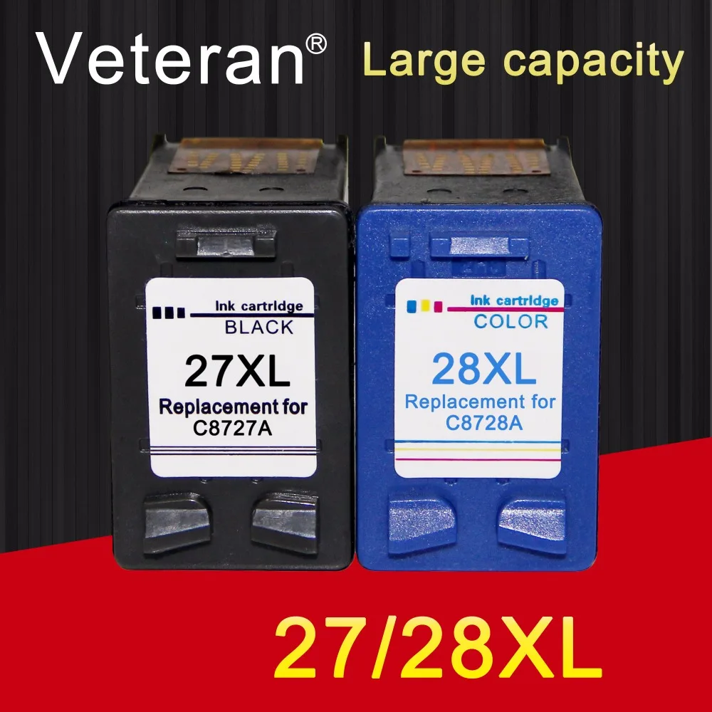 Ветеран восстановленные 27 28 чернильный картридж для hp 27 hp 28 для hp Deskjet 3320 3325 3420 3535 3550 3650 3744 принтер