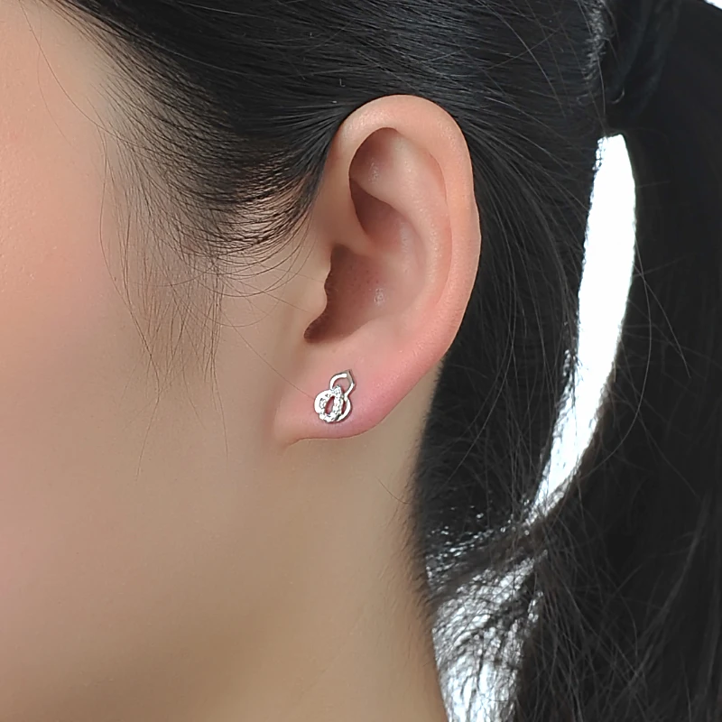 China Earrings Fashion Gourd Pattern Lucky Wedding Jewelry for Women Sterling Silver Stud Female Gift | Украшения и аксессуары