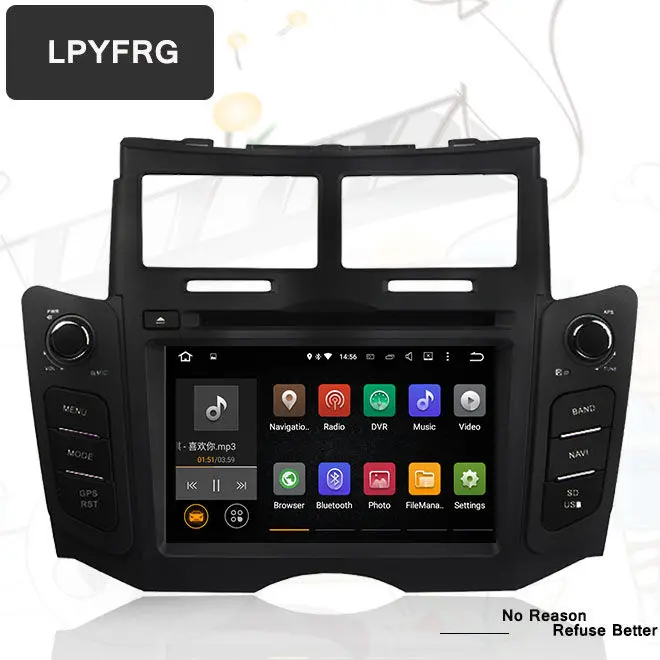 6 2 дюйма чистый android 10 4G + 64G GPS навигация для Toyota Yaris 2005-2011 магнитофон с WIFI BT 3G Bluetooth