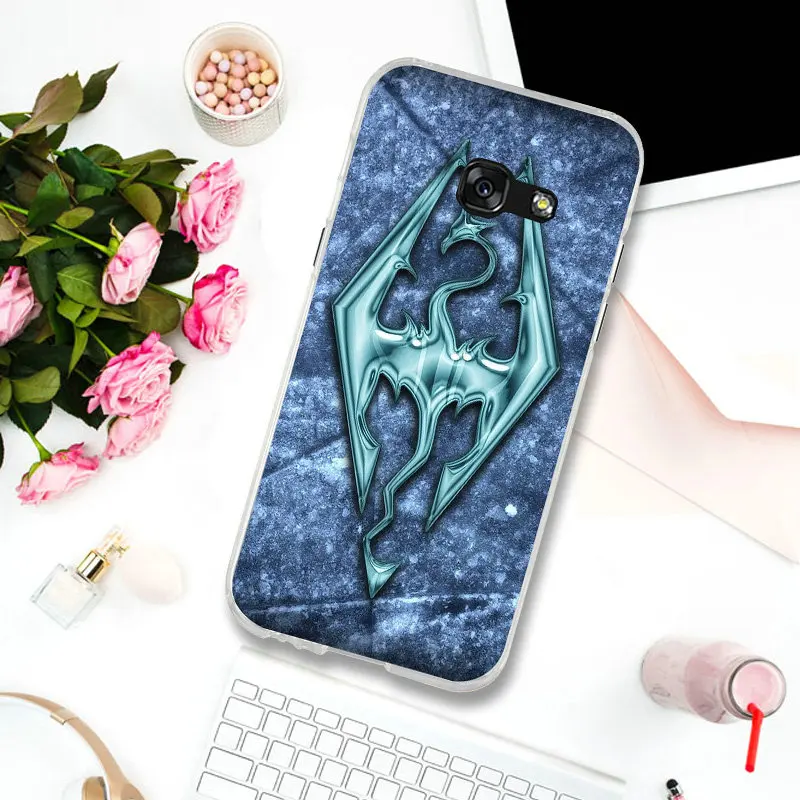 Skyrim Logo Soft TPU Silicone Mobile Phone Cases Bags For Samsung Galaxy J3 J4 J5 J6 J7 J8 A3 A5 A7 2016 2017 2018 Coque Cover | Мобильные