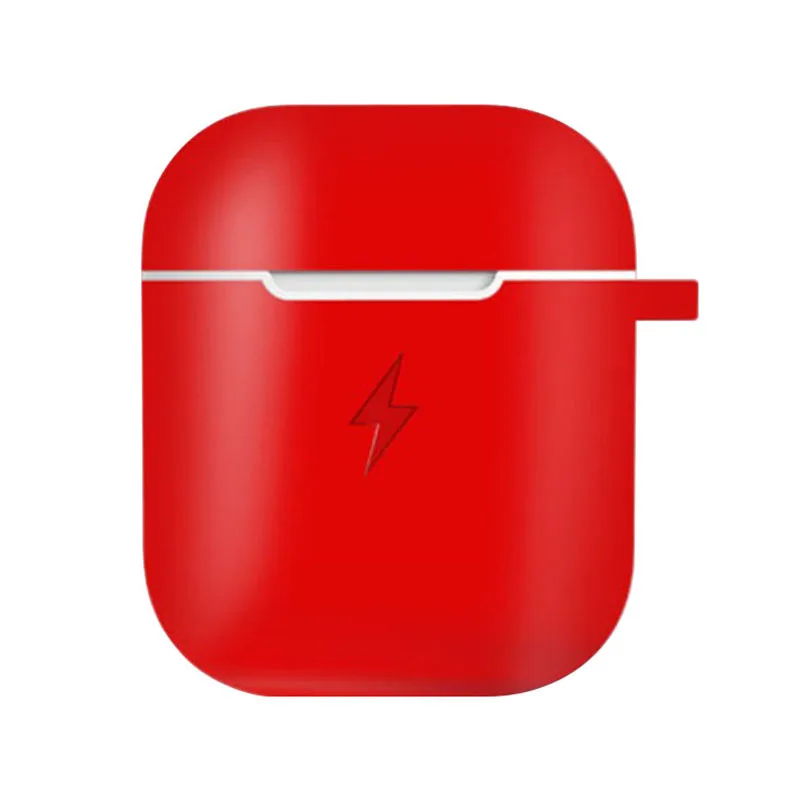 Red Case Чехол для беспроводного зарядного устройства Airpods, совместимый с любым беспроводным зарядным устройством для Airpod, защитный чехол для беспроводного зарядного устройства - Тип штекера: Red Case