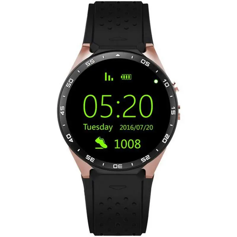 Kingwear KW88 умные часы на Android телефон HeartRate Bluetooth WiFi gps 3g для мужчин samsung gear s3 hauwei lenovo