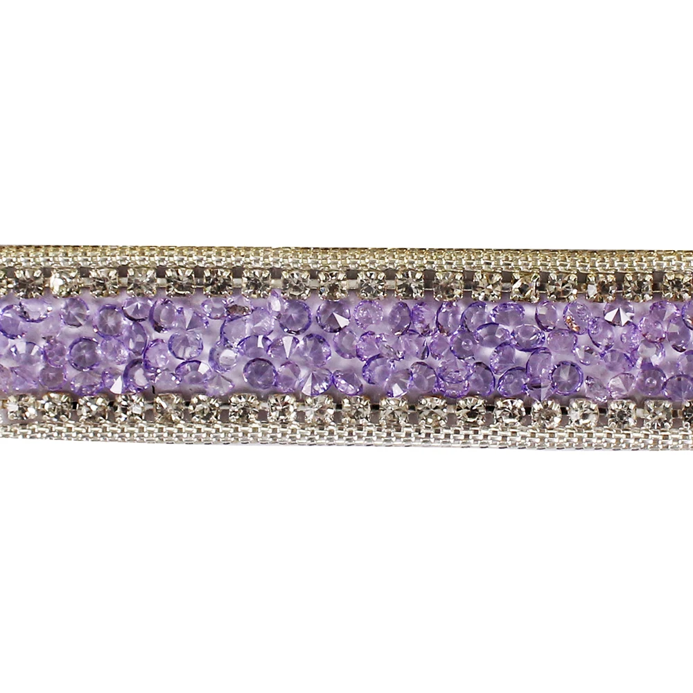 10 ярдов светильник-фиолетовые стразы с горячей фиксацией цепочка кристаллами