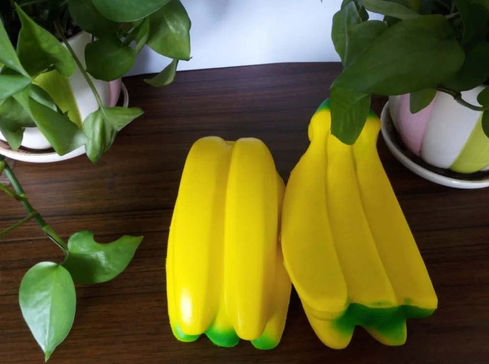 Новый продукт Банан Игрушка мягкими банан Jumbo сладкий Высокое качество PU желтый