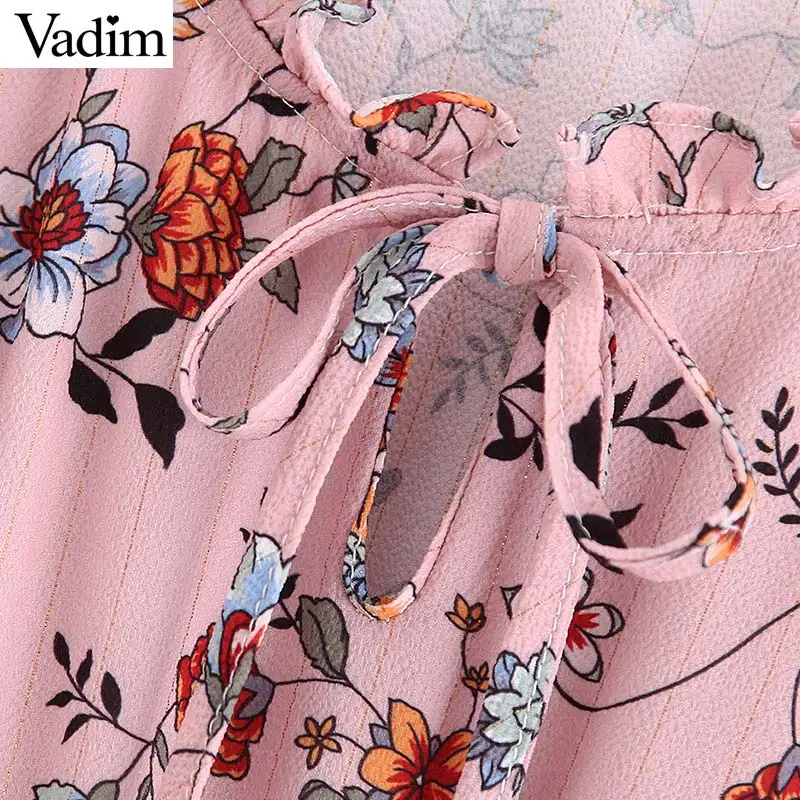 Вадим женское милый цветочный принт мини-платье короткий рукав эластичная