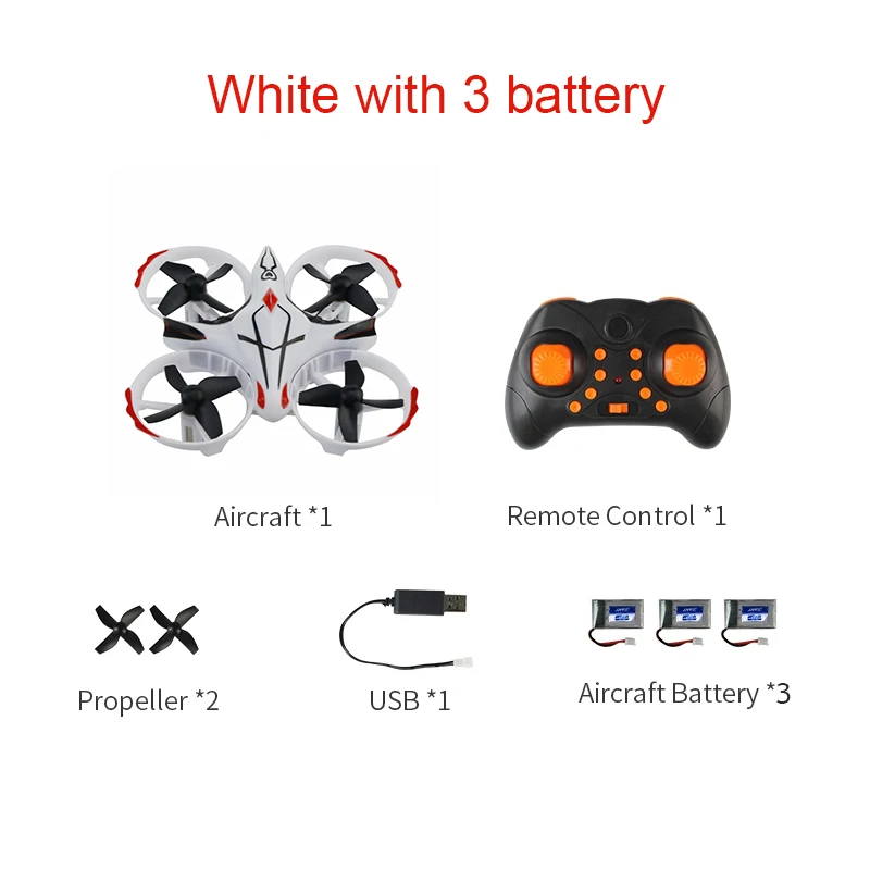 White with 3 battery JJRC H56 TaiChi Мини RC Квадрокоптер инфракрасный зондирующий пульт дистанционного управления Дрон RTF удержание высоты обновление VS H36 H52 игрушки - Цвет: White with 3 battery