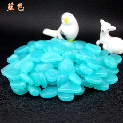 blue 10PCS Магия светится в темноте садовые камни светящиеся камни для дорожки садовая дорожка Патио газон сад двор Декор светящийся - Цвет: blue 10PCS