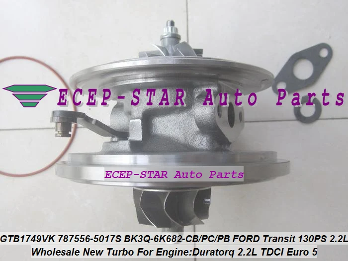 Турбо CHRA картридж GTB1749VK 787556-5017S 787556-5016S 787556 1717628 BK3Q6K682CB для Ford Transit 130PS Duratorq 2.2L TDCi |