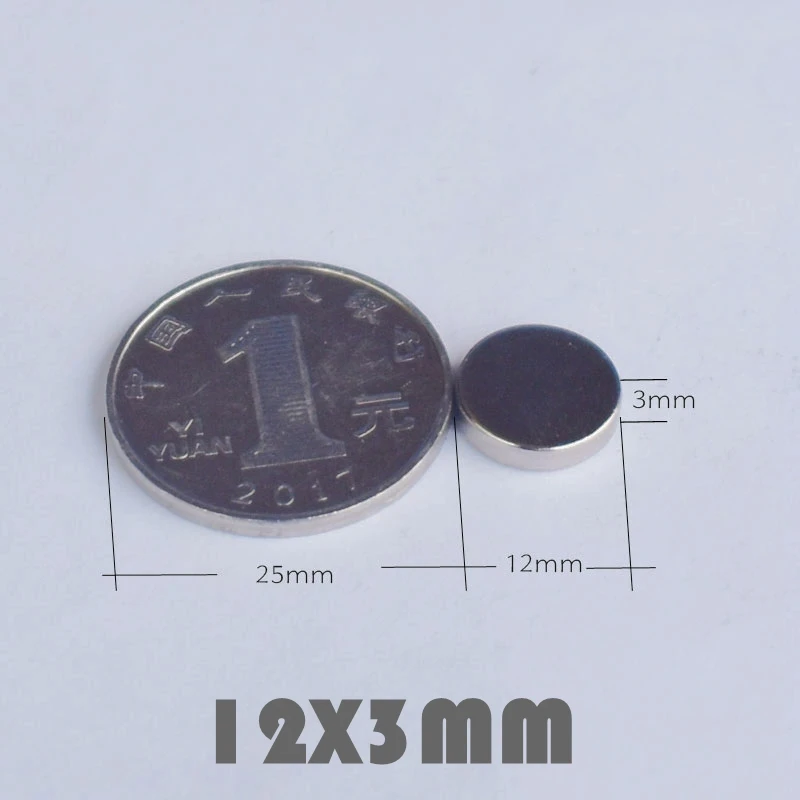 30/50/100 шт 12x3 мм неодимовый магнит постоянных N35 NdFeB супер сильный мощный маленькие