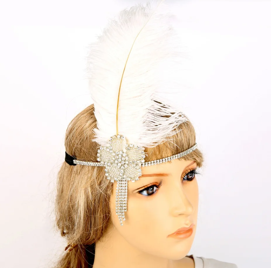 Женские аксессуары для волос черные стразы блестки с бусинами винтажный