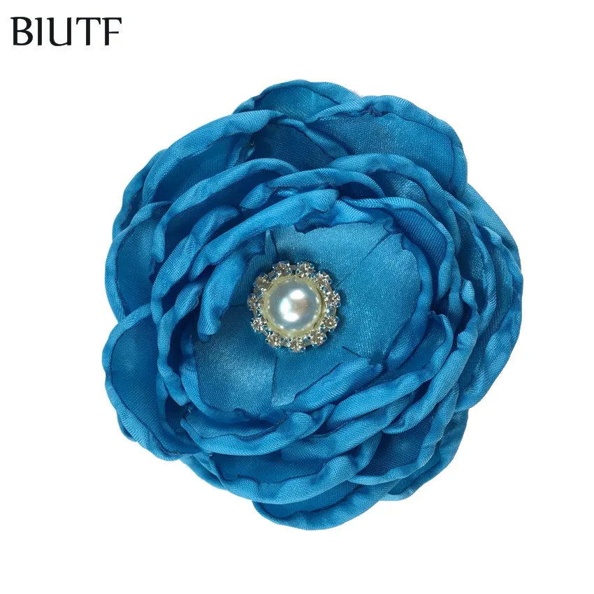 9-blue 3 шт./лот 4 ''сожженных 7-слойная атласное платье с цветочным узором с бриллиантом для девочек необходимо избавиться заколки для волос" сделай сам "Аксессуары для бутика TH282 - Цвет: 9-blue