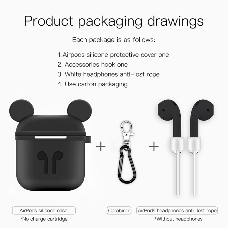 Мягкий силиконовый чехол для AirPods 1 2nd наушников s Air pods защитный зарядная коробка 3D
