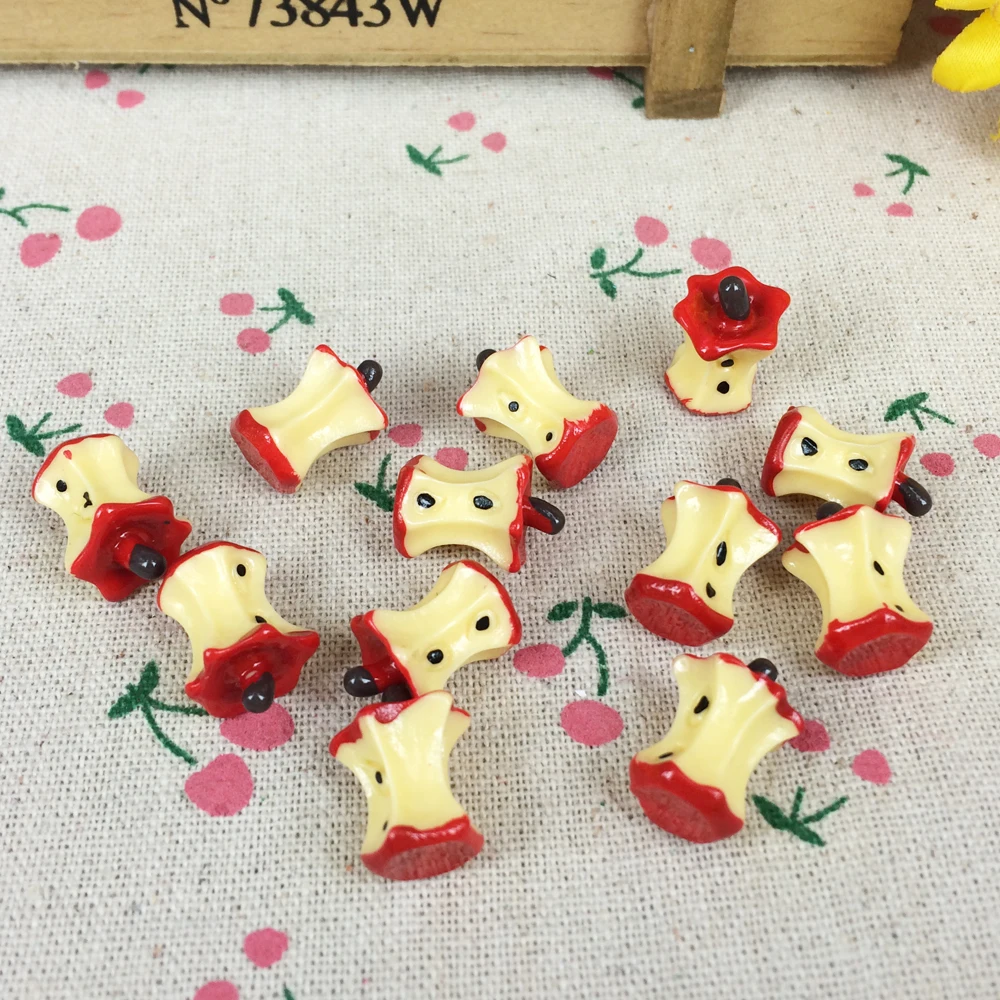 Искусственная миниатюрная еда из смолы 10 шт. Милая Красная яблоко аксессуары для