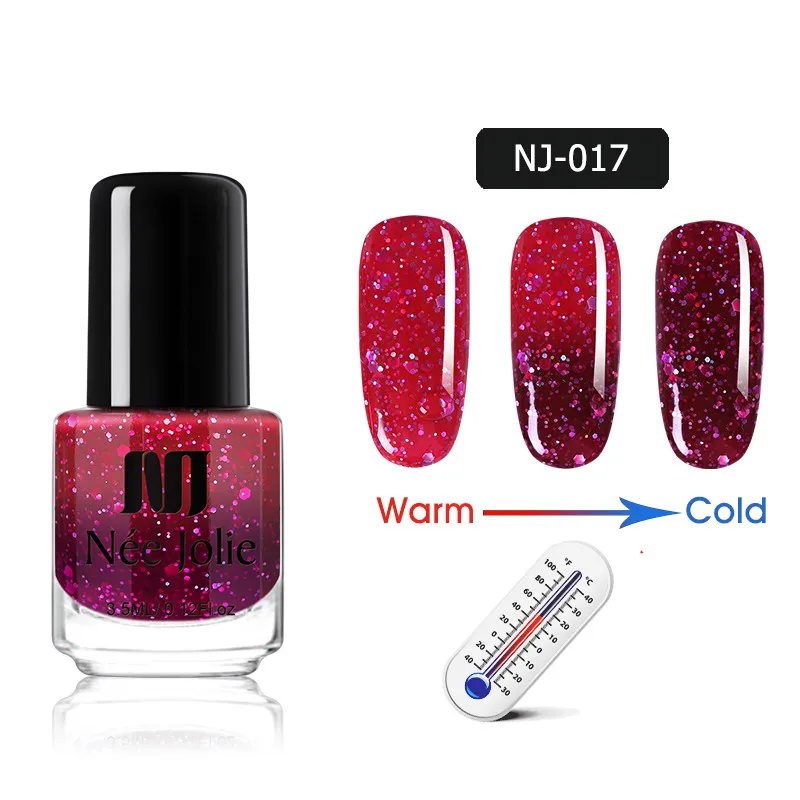 3.5ml - NJ-017 NEE JOLIE 3,5 мл температурный меняющий цвет термальный лак для ногтей блестящий эффект Быстросохнущий маникюрный лак градиентный лак для ногтей - Цвет: 3.5ml - NJ-017