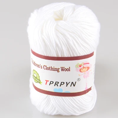 20 pure white TPRPYN 10 шт./лот, хлопчатобумажная пряжа из молочного волокна для вязания детской одежды, куклы, 5 трандов, 2,5 мм, вязание крючком, 12 мм, игла NL1131 - Цвет: 20 pure white