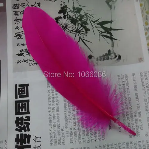 

200 pcs Hot pink/ Fushcia Geese Feathers washed goose down 13-18cm Fluffy goose feathers jewelry/Christmas/Halloween decoration