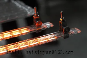 

180 degree gold layer medium wave IR radiant emitter halogen lamp system quartz heating tube infrared resistance heater elements