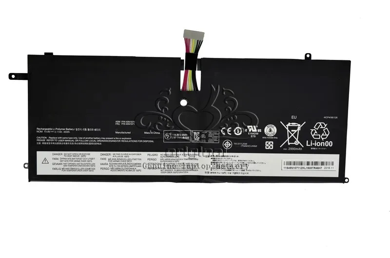 JIGU 45N1070 45N1071 4ICP4/51/95 Оригинальная батарея для ноутбука Lenovo ThinkPad New X1 Carbon X1C 14 8 V 46WH|laptop