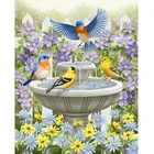 Алмазная мозаика 5D сделай сам, картина из квадратных страз с птицами и фонтанами, вышивка крестиком