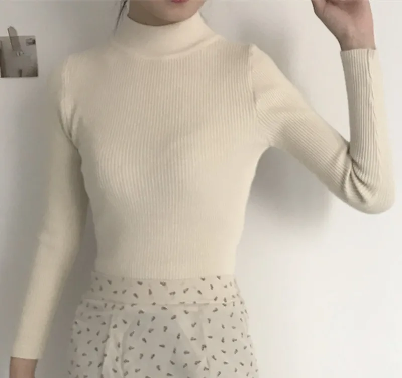 TAJIYANE High Quality Women Sweater New Turtleneck Pullover Winter Tops Solid Cashmere Autumn Female Hot LD204 | Женская одежда