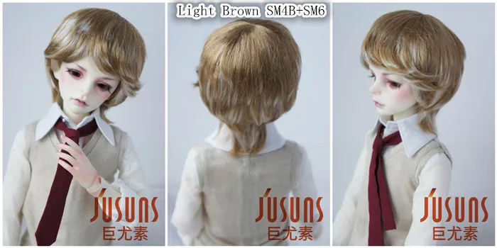 D28053 1/4 MSD BJD парики Enfant мягкий синтетический, мохеровый, для куклы парики 7-8 дюймов кукольные аксессуары