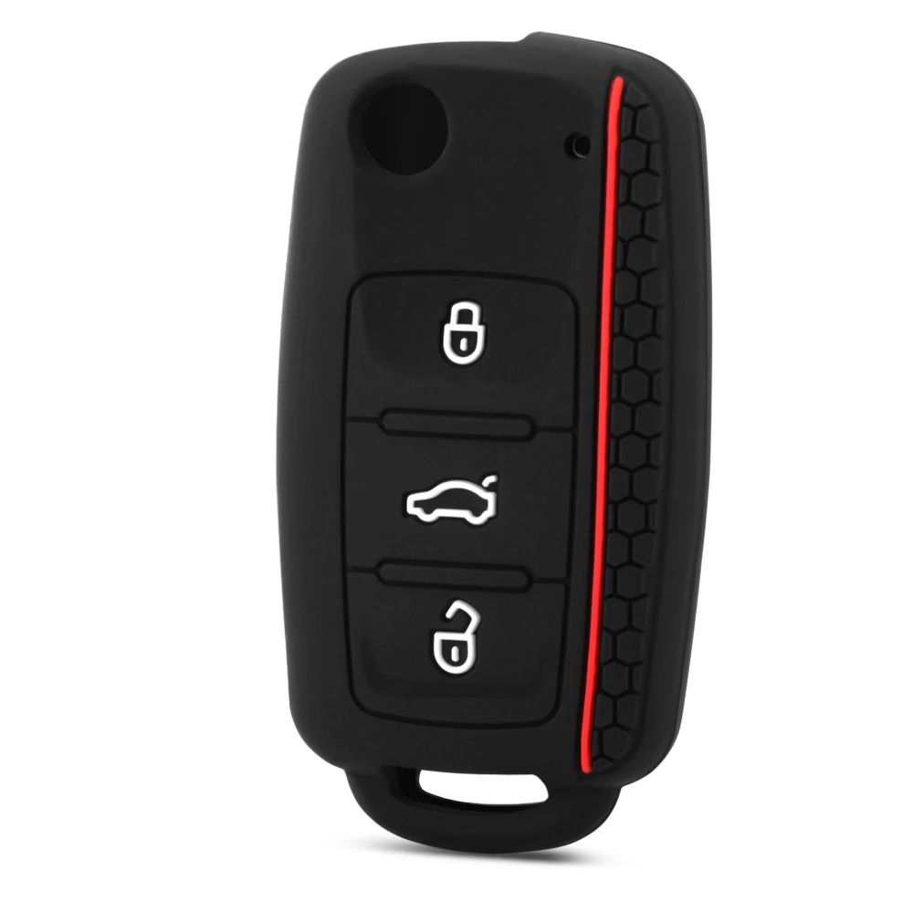 Силиконовый чехол для автомобильного ключа VW Golf Bora Jetta POLO GOLF 5 6 Passat Skoda Octavia A5 Fabia SEAT