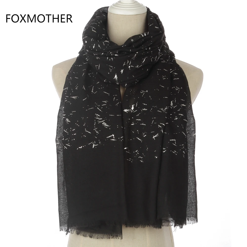 FOXMOTHER новый модный бренд розовый черный белый Фольга Серебряный граффити бахрома