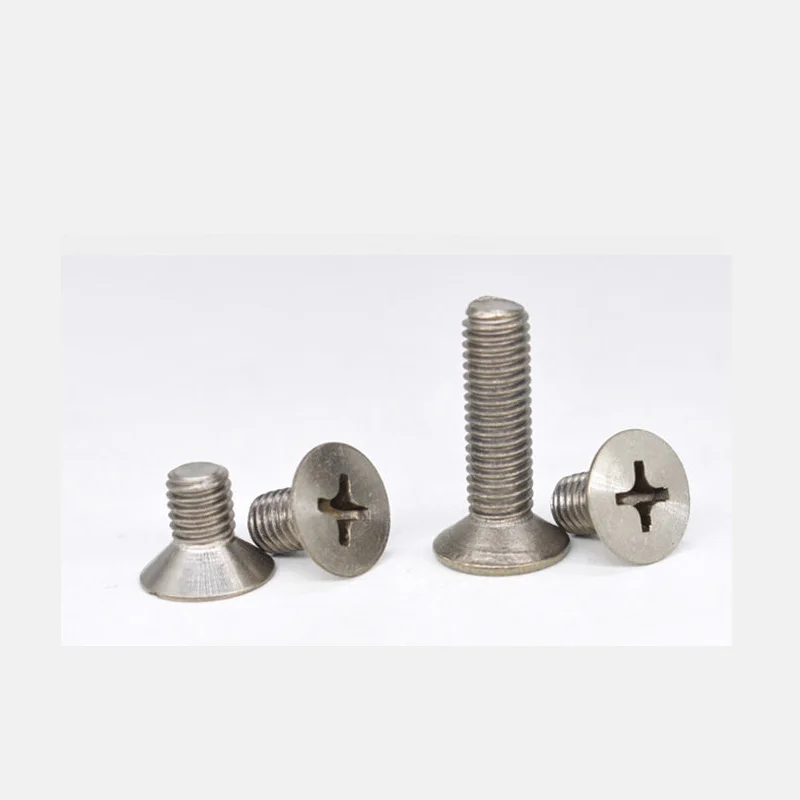 M2.5 M3 M4 M5 M6 M8 Titanium Alloy Blots Phillips потайной винт механический Болт Винты 6 мм ~ 60