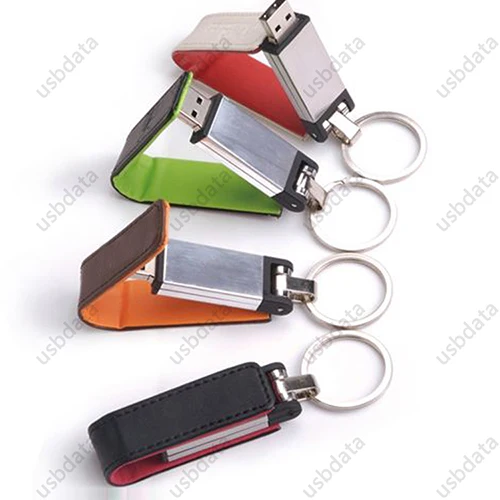 Металлический кожаный брелок флеш-накопитель Usb 64 ГБ 128 256 USB 2 0 карта памяти модный