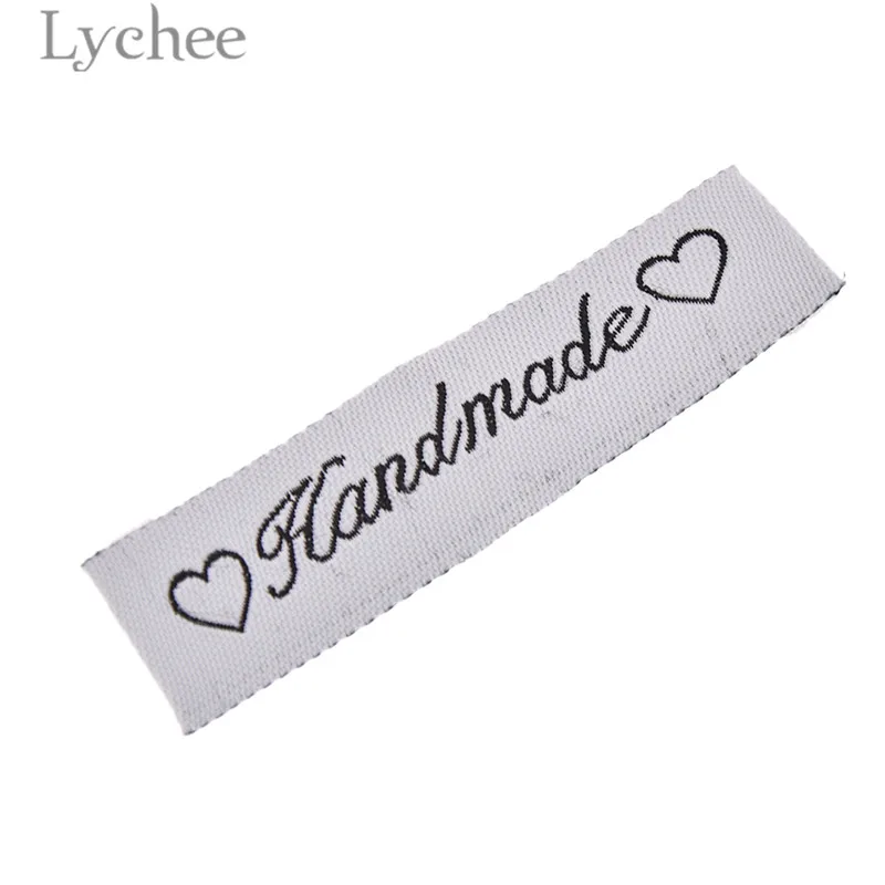 Lychee Life 50 шт. этикетки ручной работы в форме сердца с Вышивкой Букв моющиеся бирки