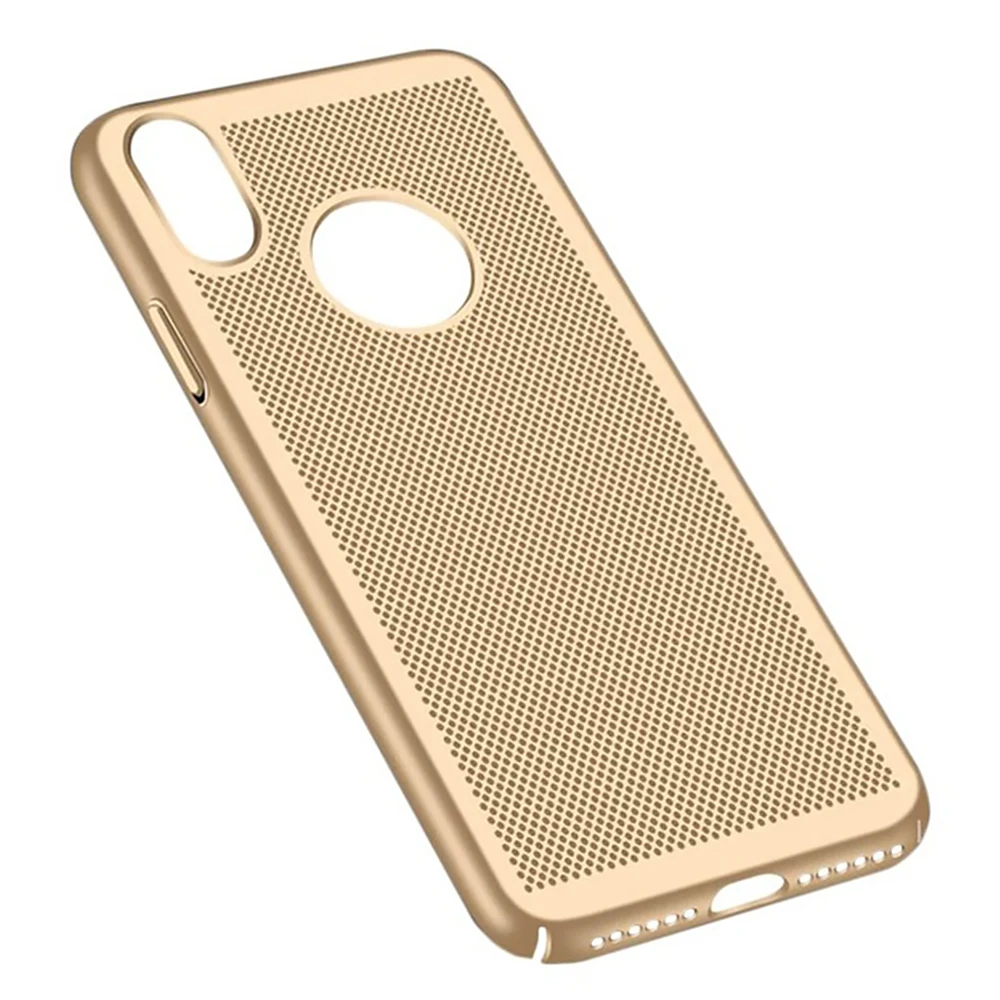 Теплоотвод дышащий чехол для iPhone XS Max XR X 7 8 Plus ультра тонкий жесткий чехол для iPhone 6 6s Plus 5 5S SE Coque