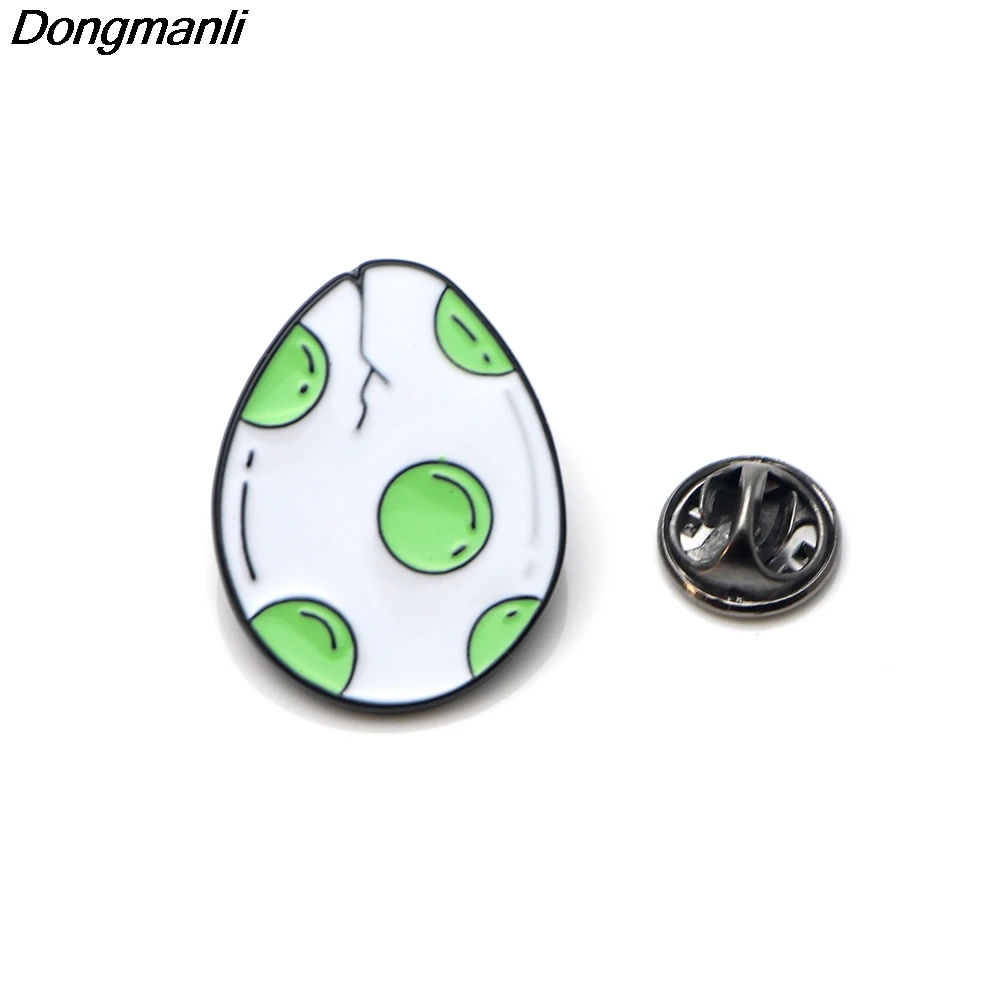 P2474 Dongmanli игра милый инкубационный динозавр Yoshi яйцо Эмаль Булавка рубашка