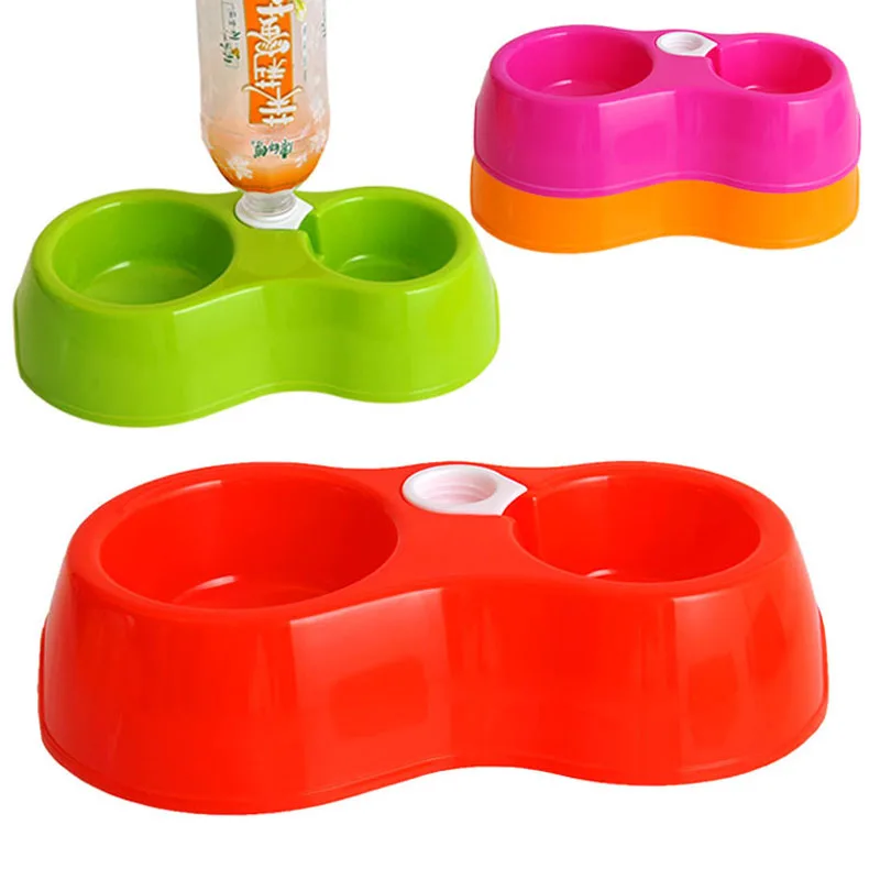 Пластиковая миска для кормления собак щенков кошек конфетных цветов