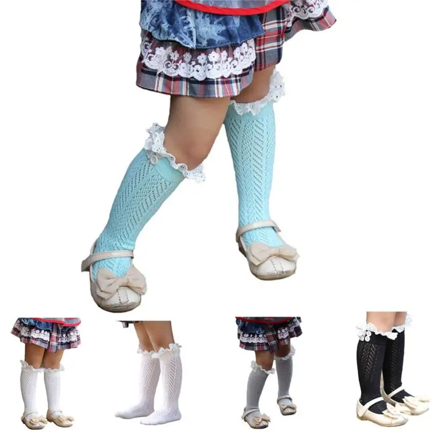 Потрясающие вязаные гетры с пуговицами для маленьких девочек укороченные сапоги