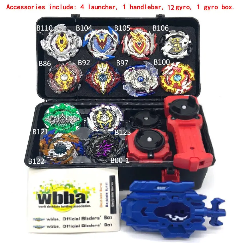 12pcs Toupie Beyblade Arena Металл Fusion Avec Lanceur Bayblade Bleyblade Burst с пусковым устройством дети Bey Blade лезвия игрушки для детей - Цвет: 12pcs