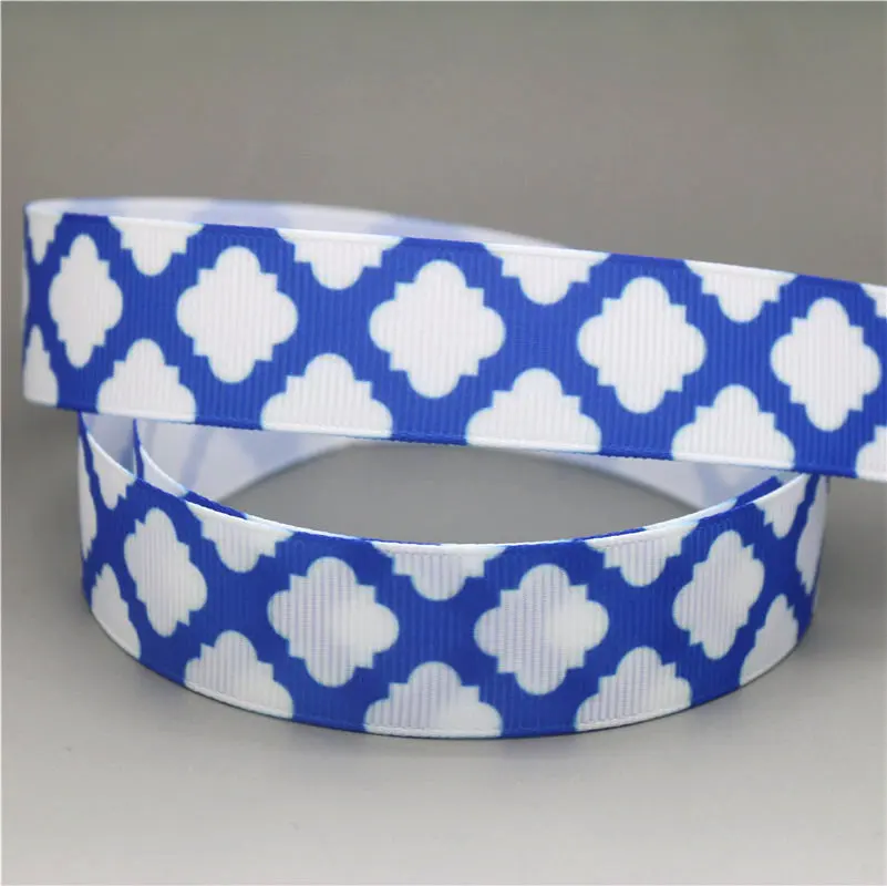 DHK 7/8'' 10yards quatrefoil space robot printed grosgrain Ribbon Accessory hairbow headwear decoration Wholesale OEM B1753 | Дом и