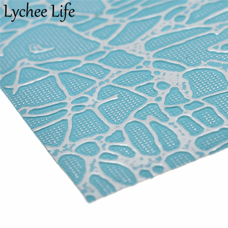 Lychee Life полосатая сетка с принтом кожаная ткань A4 красочные 21x29 см ПВХ ткань DIY ручной работы швейная одежда аксессуары поставки